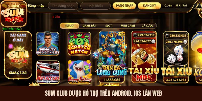 Sum Club được hỗ trợ trên Android, iOS lẫn Web 